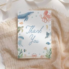 Tarjeta De Agradecimiento Sea You Soon Under the Sea Baby Shower