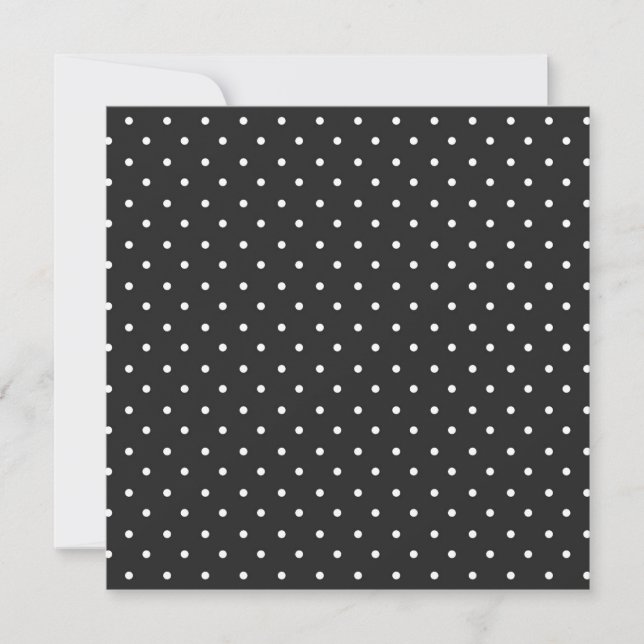 Tarjeta De Agradecimiento Seamless black and white polka dot pattern  (Anverso)