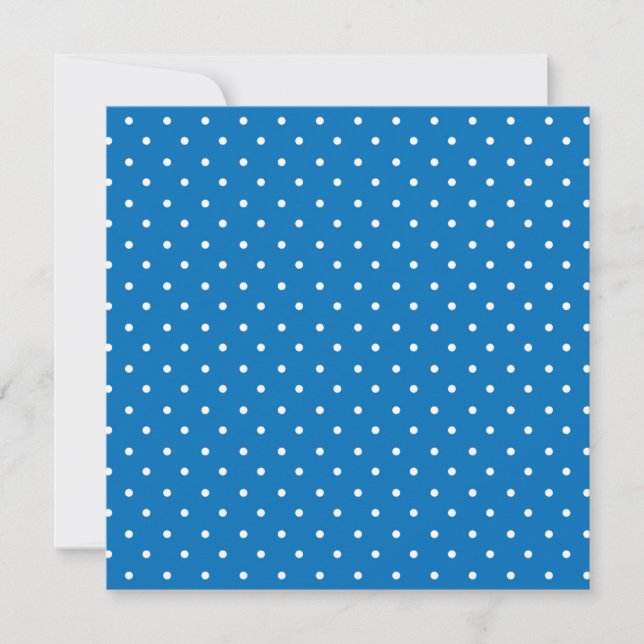 Tarjeta De Agradecimiento Seamless blue background polka dot pattern  (Anverso)