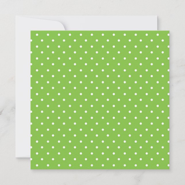 Tarjeta De Agradecimiento Seamless  bright lime polka dot pattern  (Anverso)