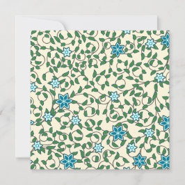 Tarjeta De Agradecimiento Seamless floral pattern on beige background