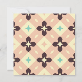 Tarjeta De Agradecimiento Seamless geometric floral  pattern