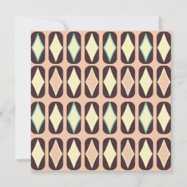 Tarjeta De Agradecimiento Seamless geometric pattern in dark brown leaf 