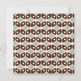 Tarjeta De Agradecimiento Seamless geometric pattern in dark brown leaf 