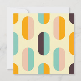 Tarjeta De Agradecimiento Seamless geometric pattern in retro vibes