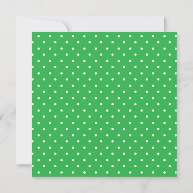 Tarjeta De Agradecimiento Seamless green background polka dot pattern (Anverso)