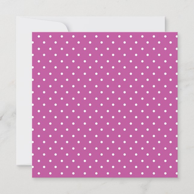 Tarjeta De Agradecimiento Seamless magenta background polka dot pattern (Anverso)