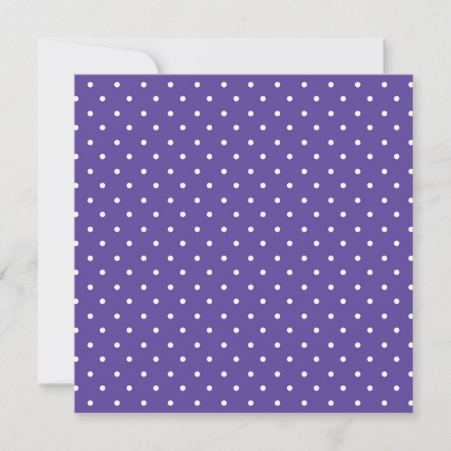 Tarjeta De Agradecimiento Seamless  medium purple polka dot pattern (Anverso)