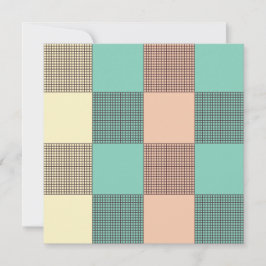 Tarjeta De Agradecimiento Seamless plaid pattern