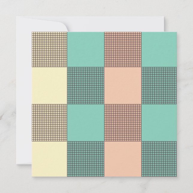 Tarjeta De Agradecimiento Seamless plaid pattern   (Anverso)