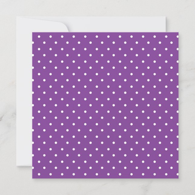 Tarjeta De Agradecimiento Seamless purple background polka dot pattern  (Anverso)