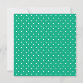 Tarjeta De Agradecimiento Seamless solid teal polka dot pattern