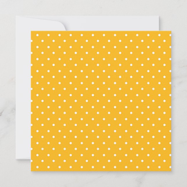 Tarjeta De Agradecimiento Seamless yellow-orange  polka dot  pattern  (Anverso)