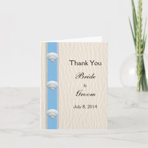 Tarjeta De Agradecimiento Seashell Beach Wedding Gracias