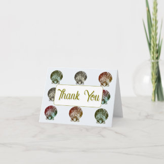 Tarjeta De Agradecimiento Seashell Pattern Thank You Card
