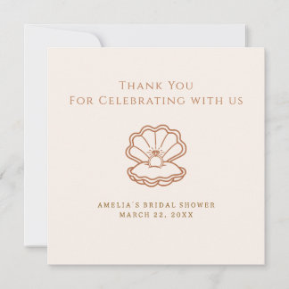 Tarjeta De Agradecimiento Seashells and Wedding Bells Thank You Note