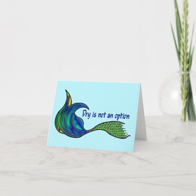 Tarjeta De Agradecimiento Seco no es una opción para los verdes vivos en una (Anverso)