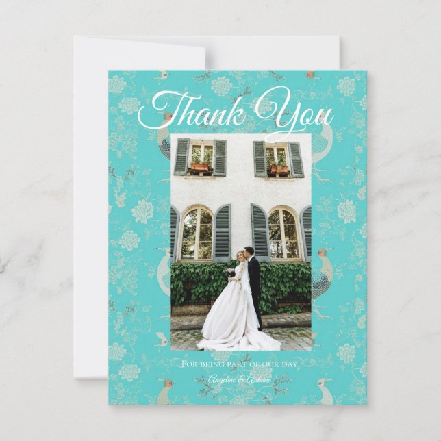 Tarjeta De Agradecimiento Secret d'Indochine Wedding Thank You Card (Anverso)
