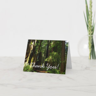 Tarjeta De Agradecimiento Secuoyas y helechos en el Parque Nacional Redwood