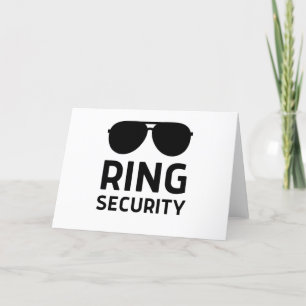Tarjeta De Agradecimiento Seguridad de anillo divertido portador de anillo d