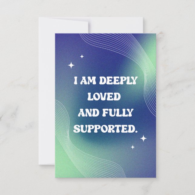 Tarjeta De Agradecimiento Self Love, Motivational, Inspirational Quote (Anverso)