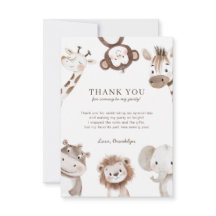 Selva de Safari Neutral Cute Primer Cumpleaños