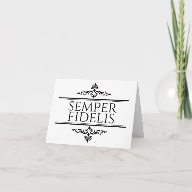 Tarjeta De Agradecimiento Semper Fidelis (Anverso)