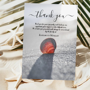 Tarjeta De Agradecimiento Sencilla Celebración De La Vida Con Foto De Concha