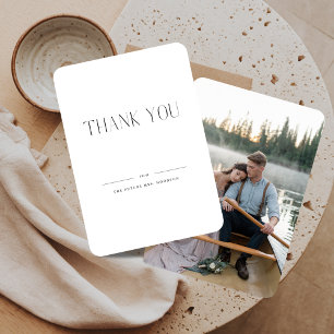 Tarjeta De Agradecimiento Sencilla foto de boda de parejas regalo de boda