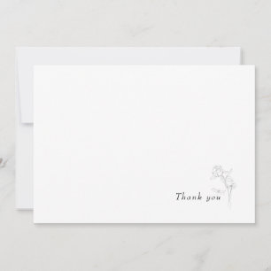 Tarjeta De Agradecimiento Sencilla historia floral Memoria amorosa Gracias
