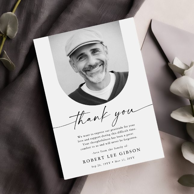 Tarjeta De Agradecimiento Sencilla pérdida tras simpatía en el funeral (Subido por el creador)