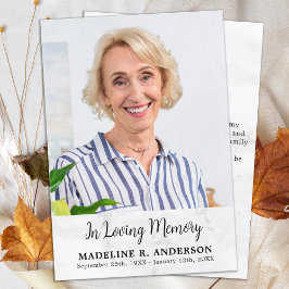 Tarjeta De Agradecimiento Sencilla simpatía en memoria de Personalizado fune