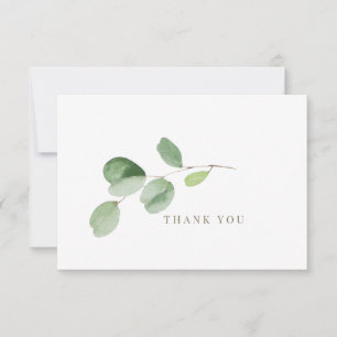 Tarjeta De Agradecimiento Sencilla vegetación Dificultad funeraria Gracias I