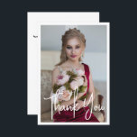 Tarjeta De Agradecimiento Sencilla y elegante foto de Bat Mitzvah Cumpleaños<br><div class="desc">Simple Elegant Photo Bat Mitzvah Birthday Gracias Card incluye el elegante texto "Gracias" en el guión de caligrafía blanca al frente con su mensaje personalizado al revés. Personalice editando el texto en los cuadros de texto. Diseñado por ©Evco Studio www.zazzle.com/store/evcostudio</div>