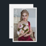 Tarjeta De Agradecimiento Sencilla y elegante foto de Bat Mitzvah Cumpleaños<br><div class="desc">Simple Elegant Photo Bat Mitzvah Birthday Gracias Card incluye el elegante texto "Gracias" en el guión de caligrafía blanca al frente con su mensaje personalizado al revés. Personalice editando el texto en los cuadros de texto. Diseñado por ©Evco Studio www.zazzle.com/store/evcostudio</div>