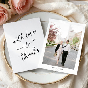 Tarjeta De Agradecimiento Sencillo Amor Caprichoso y Agradecido Manuscrito