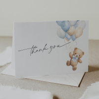 Sencillo Blue Teddy Bear Baby Boy Shower