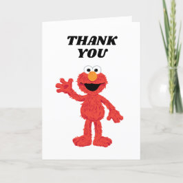 Tarjeta De Agradecimiento Sencillo Cumpleaños de Elmo 1er