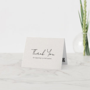 Tarjeta De Agradecimiento Sencillo Elegante Moderno Neutro Beige Negocios