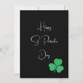 Tarjeta De Agradecimiento Sencillo elegante San Patrones Día Shamrock