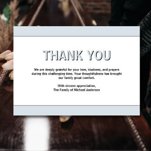 Tarjeta De Agradecimiento Sencillo Funeral de Simpatía Tradicional Arctic Mi
