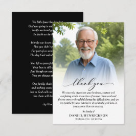 Tarjeta De Agradecimiento Sencillo Funeral Foto Simpatía