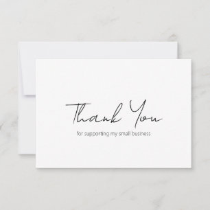 Tarjeta De Agradecimiento Sencillo Minimalista Elegante Moderno Negocio