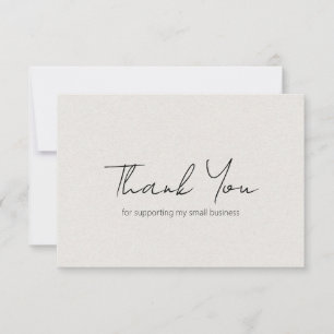 Tarjeta De Agradecimiento Sencillo Minimalista Elegante Moderno Neutral Empr