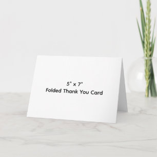 Tarjeta De Agradecimiento Sencillo negocio profesional 5" x 7" doblado