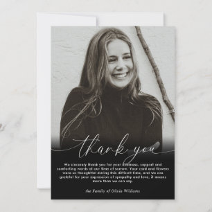 Tarjeta De Agradecimiento Sencillo pésame por duelo funeral Foto