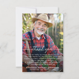 Tarjeta De Agradecimiento Sencillo recuerdo personalizado de la foto del fun