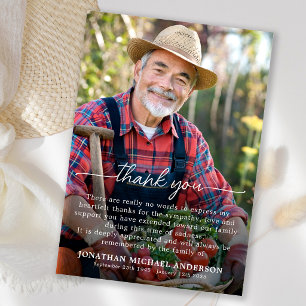 Tarjeta De Agradecimiento Sencillo recuerdo personalizado de la foto del fun