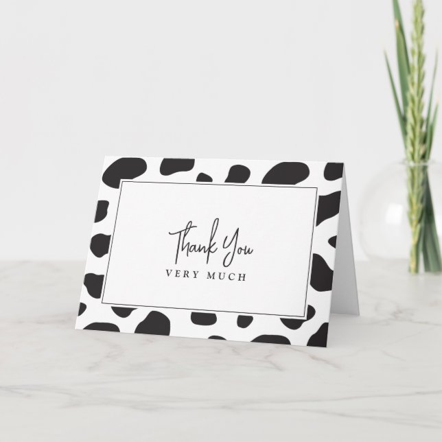 Tarjeta De Agradecimiento Sencillo y elegante cumpleaños con temática de vac (Anverso)