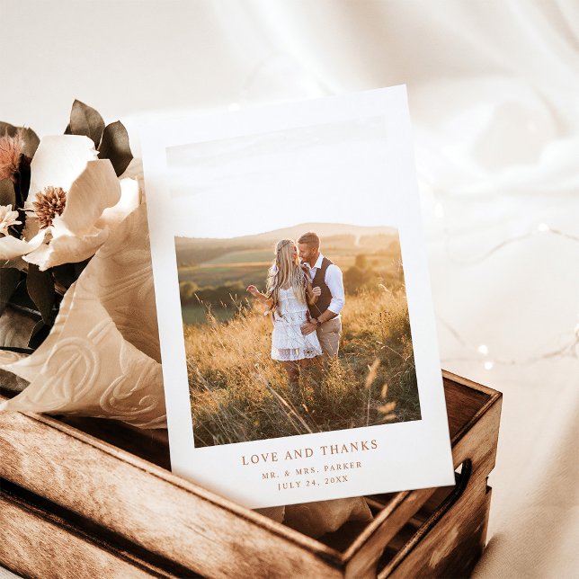 Tarjeta De Agradecimiento Sencillo y elegante Terracota Mensajes de texto y  (Subido por el creador)